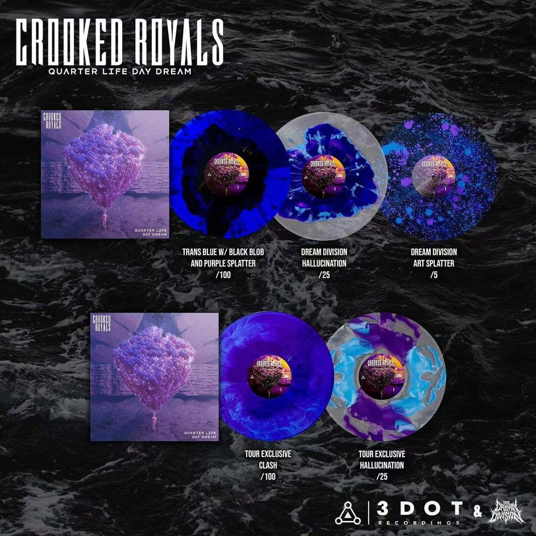 VINYL ALERT!  <a href="/CrookedRoyals/">CrookedRoyals</a> has teamed up with StiffCut Records and The Dream Division to do a final repress of Quarter Life Daydream. Pressing is limited online as the other variants are "Tour Only.” Grab yours now at thedreamdivision.com.au/products/crook…