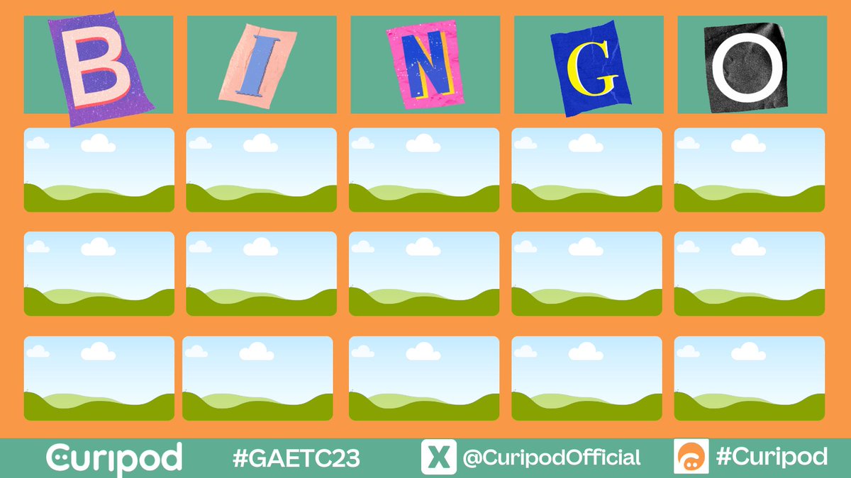 curipodofficial's tweet photo. BINGO! GaETC participants - we have THE challenge for you 🎉 Enter the competition, have fun, and win awesome prices 🧡 https://t.co/wkCG41tLRW