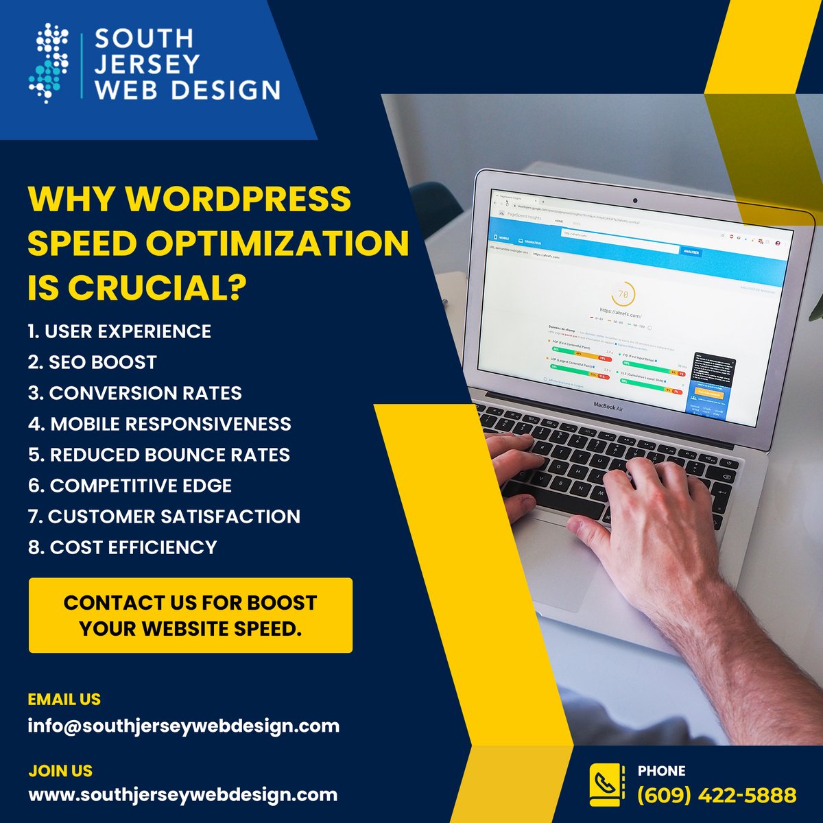 jerseywebdesign's tweet image. Why WordPress Speed Optimization is crucial?
Accelerate your #WordPress site with our expert #WordPressSpeedOptimization services! Contact us now and let's boost your website's performance to the next level.
southjerseywebdesign.com/contact/
#wordpressdevelopment #wordpressdesign