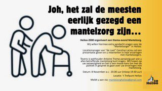 HEILOO2000's tweet image. Wij organiseren 8 november een avond over en vooral ook met mantelzorgers. Komt u ook?