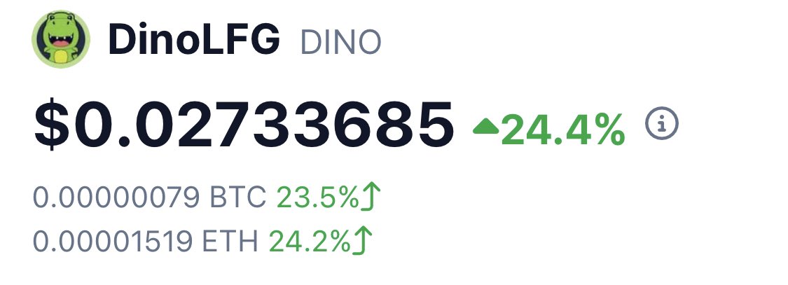 Drop your Ethereum ERC20 wallet
Sending $DINO in celebration of bullrun 🦖