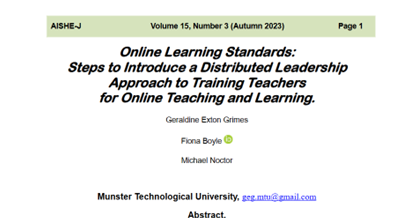 The autumn issue of <a href="/AISHE_EDU/">AISHE</a> is published featuring articles exploring a range of topics including online learning standards &amp; peer observation of teaching. A huge thanks to the authors, Editor in Chief <a href="/Manarola/">Moira Maguire</a>, peer reviewers &amp; all involved. See ojs.aishe.org/index.php/aish…