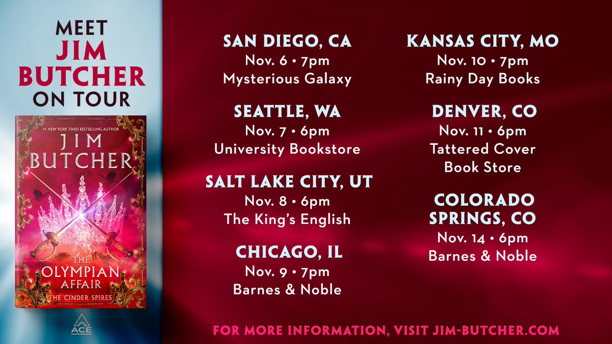 Jim's book tour starts soon. Get your tickets today!
