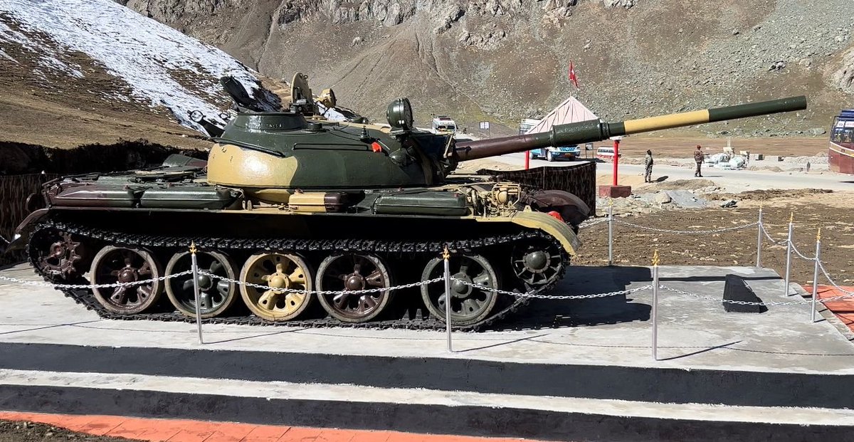 airnewsalerts's tweet photo. Platinum Jubilee of #OperationBison observed at Zojjila War Memorial Gumri Kargil.

‘Battle of Zojila’, was fought from 23 May 1948 to 1 Nov 1948 at altitudes exceeding 11,500 feet. The operation was planned and executed by Maj Gen (Later General)  KS Thimayya, Padma Bhushan, Distinguished Service Order and saw game changing employment of tanks in high altitude.

As a tribute to heroes of the battle, in a solemn  ceremony chaired by Major General Sachin Malik, YSM, GOC, Forever in Operations Division at Zojila War  Memorial, Gumri Paid tribute to Martyrs. 

The event included the unveiling of bust of General KS Thimayya, the architect of victory in Operation Bison.
