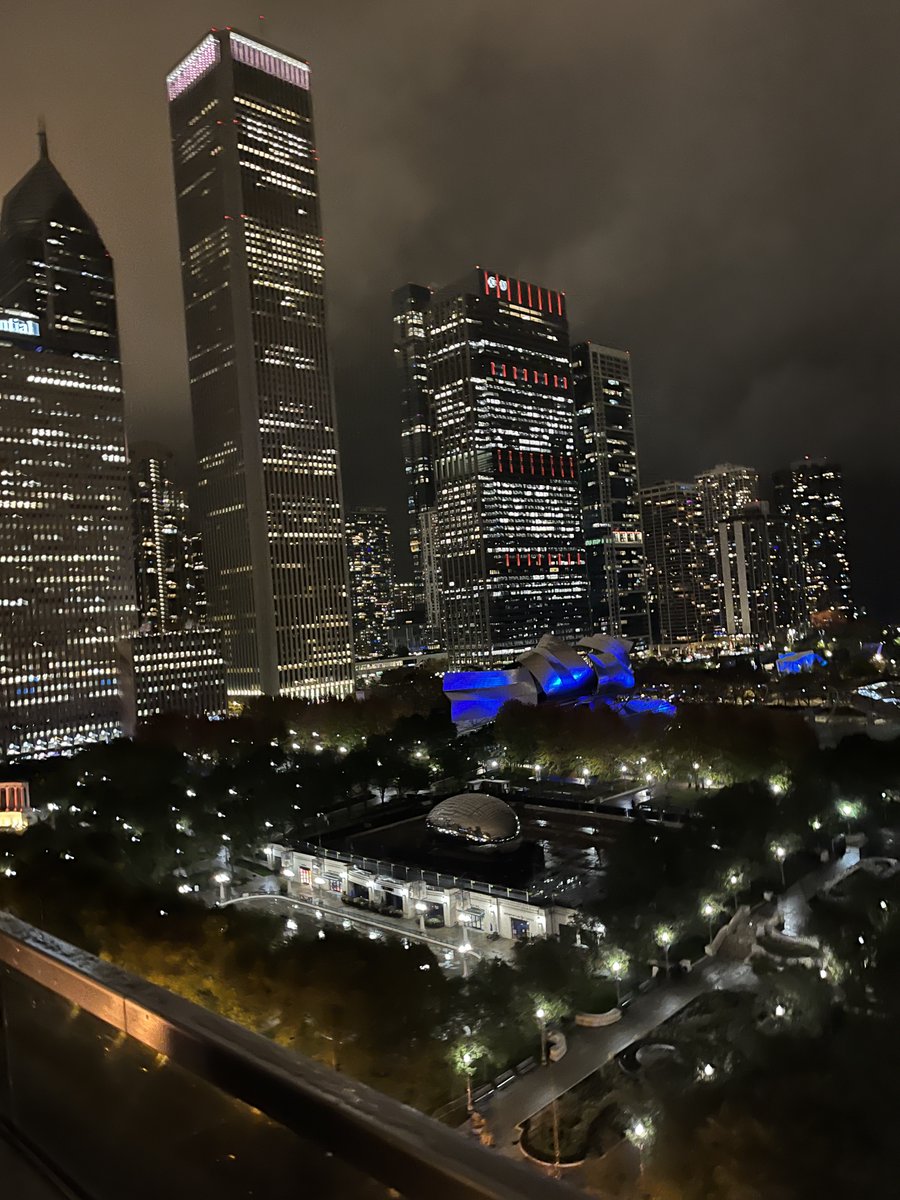 apsona4sfdc's tweet photo. The Bean and skyline from Cindy’s Rooftop Restaurant part of the @ChiAthletic Hotel 🌆 #NPD23 #Nonprofitdreamin https://t.co/BKtA3A6SQ9
