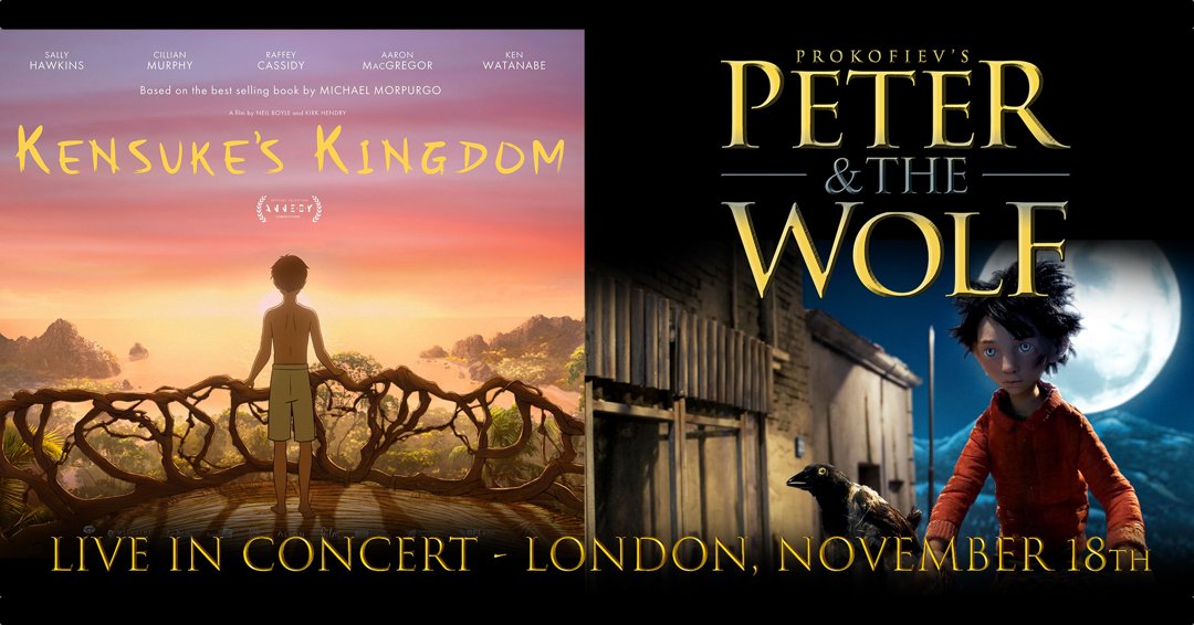 Composer @StuartHancock1 presents an exclusive excerpt of #KensukesKingdom with a live orchestra performance on 18 Nov, preceding the live orchestral accompaniment to Oscar®-winning ‘Peter & The Wolf’ For a 10% discount, enter code “KENSUKEPETER” at eventbrite.com/e/peter-the-wo…
