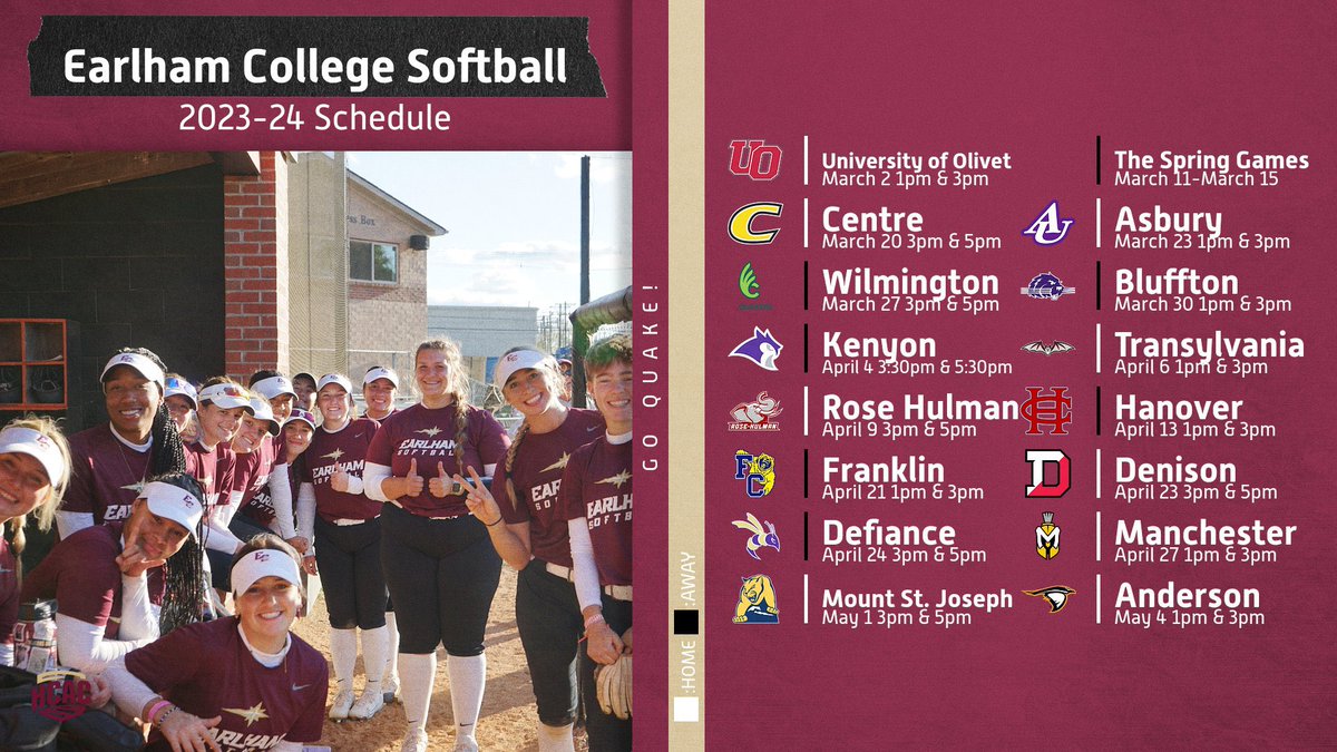 Hello everyone!! We have a finalized schedule!! YAY! We would love for anyone who can to come watch us this upcoming season! See you there. Go Quake!