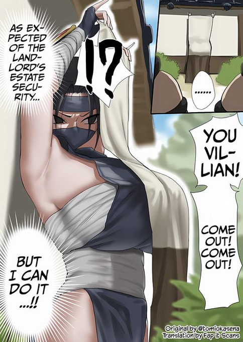 "They'll never find me."   It's gotta be tough being a busty ninja.   Also, I especially like the pinky<a href="/tag/ddlg"class="tags"><span>#ddlg</span></a>