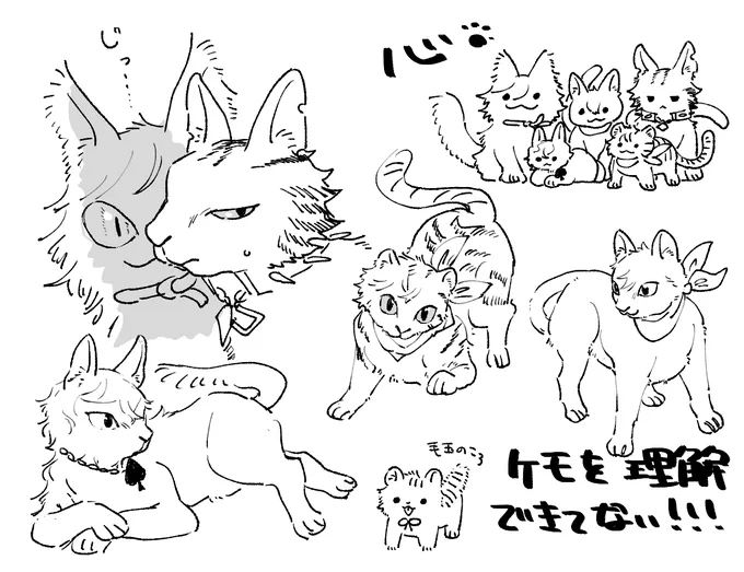 #odaibako_fuji4ta10 https://odaibako.net/detail/request/decb1ea2-8f57-44ce-bd40-ba490bdc21eb?card お題ありがとうございました。心の猫化(ケモ化ってことでしたがうっかり全部猫にしちゃいました)です。ケモって難しすぎる