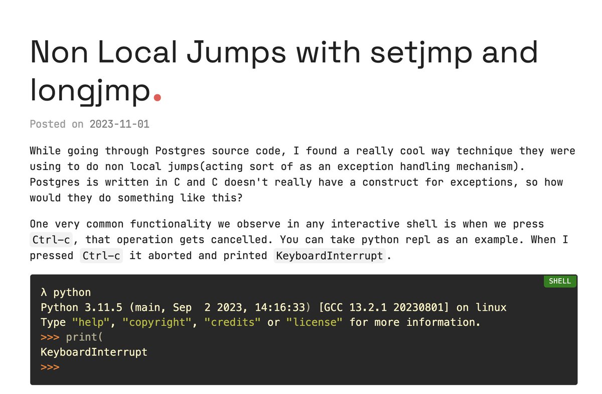 eatonphil's tweet photo. .@__dipesh_ explores setjmp/longjmp in Postgres on day 4 of 7 of #wehack #postgresinternals.

https://t.co/hbSPgrCSqo https://t.co/n6URCR2OHu
