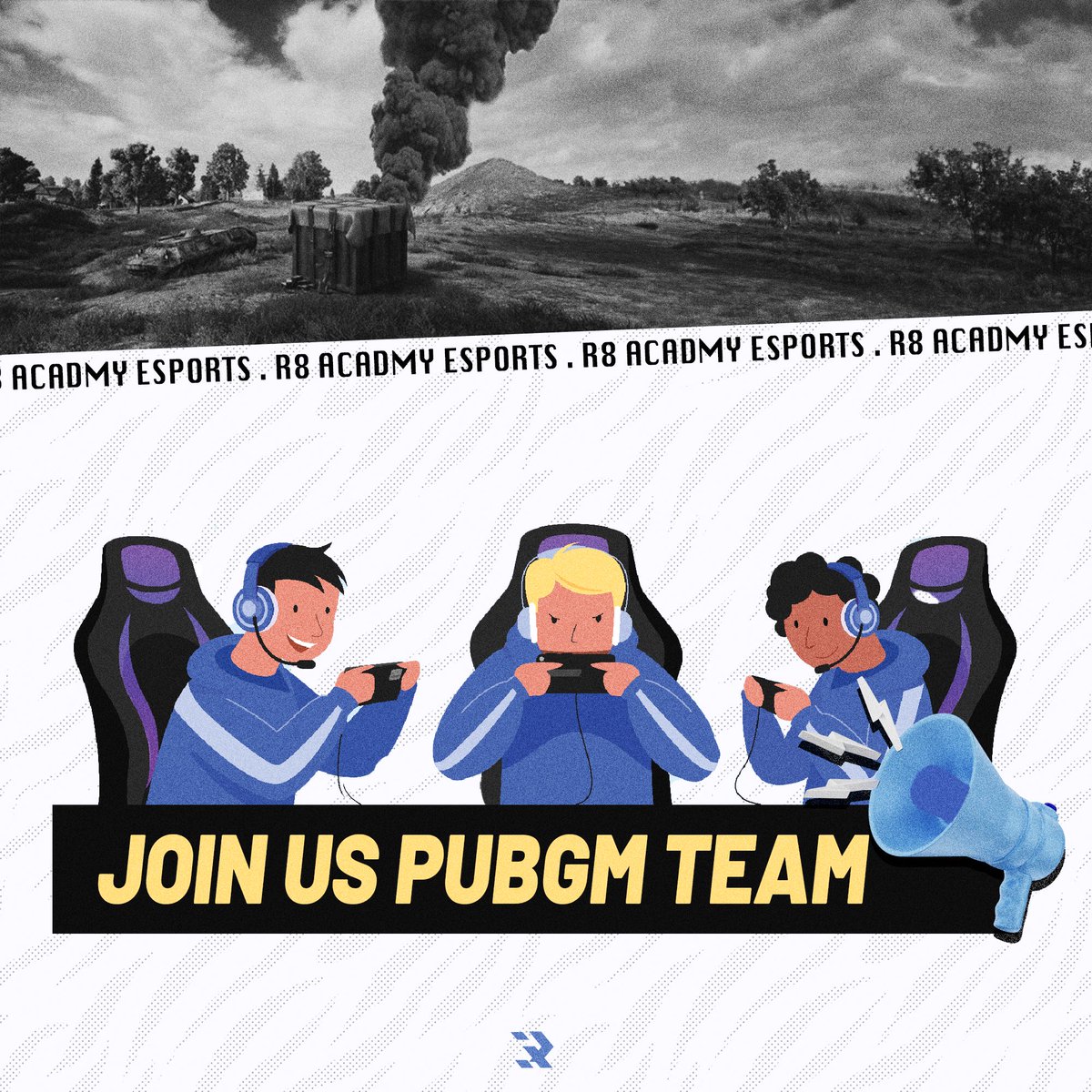 عندك تيم جاهز في لعبة 
pubg mobile 
و تبغى تدخل في عالم احتراف لعبتك المفضلة ؟ و يسهل لك تنافس في بطولات لعبتك الرسمية ؟ 
انضم لأكاديمية R8 للألعاب الالكترونية و انطلق في رحلتك 
تواصل على الايميل :
r8academy@r8.team