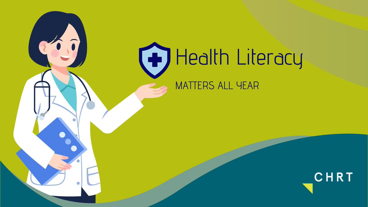 October was Health Literacy Month, but at CHRT we prioritize health literacy year round. When working on health policy, it's essential to consider the #healthliteracy of the people you serve. Otherwise, interventions can't reach the people who need them.