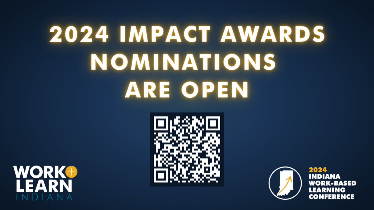 There's still time to submit your Impact Awards nominations! Nominate a work-based learner, career development professional, employer, work-based learning supervisor or innovative program that contributes to Indiana's excellence in work-based learning: bit.ly/impactawards20…