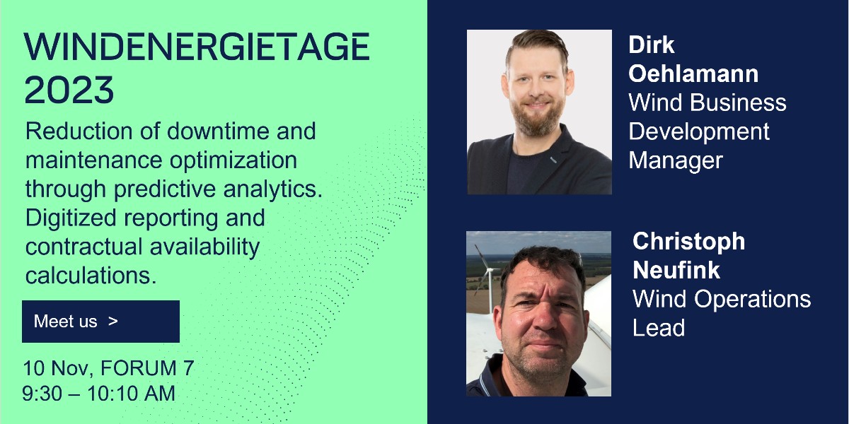 GPMmonitoring's tweet image. 👉Would you like to learn more about how to use #predictiveanlytics to optimize maintenance and minimize downtime for your wind assets?
GPM #wind experts will be speaking in Forum 7 at #windenergydays 2023 on 10 November 2023. Request a meeting here👉 dnv.social/4pt