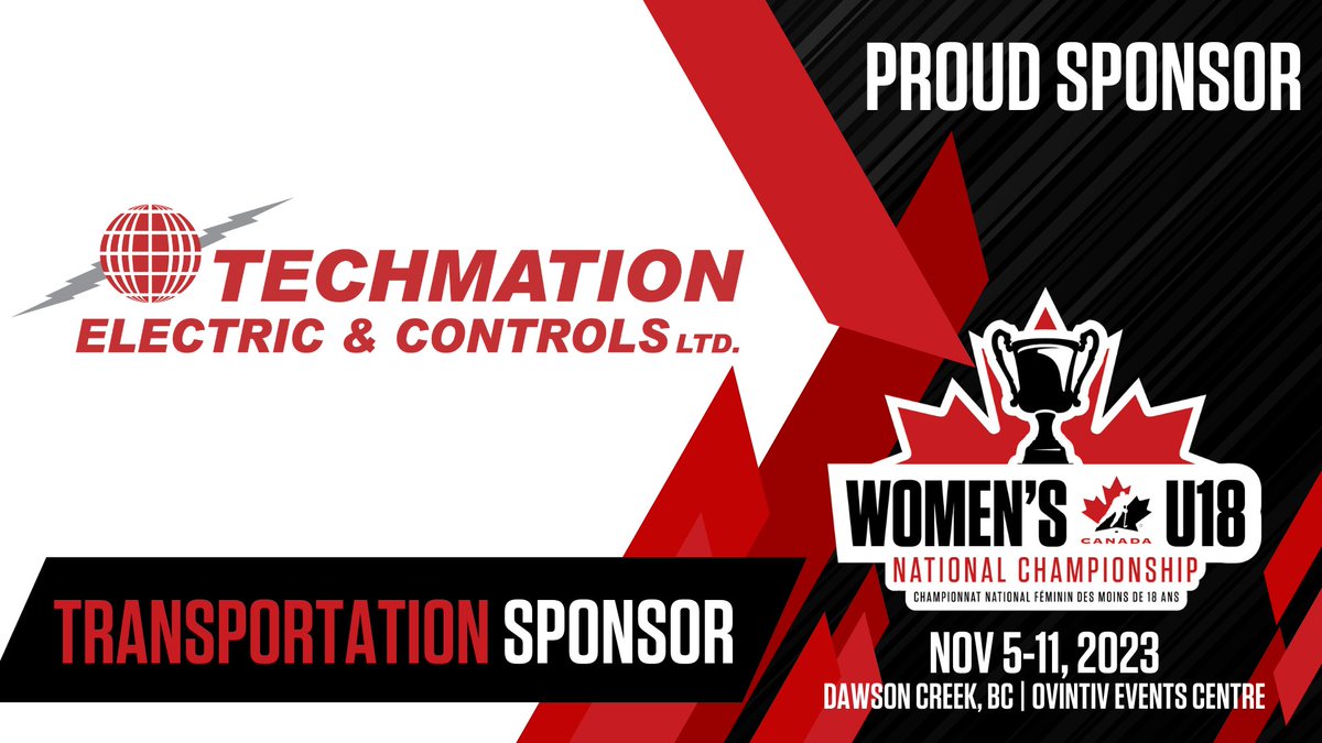 Tech_mation's tweet image. Techmation is a proud sponsor of the 'Women's U18 National Championship' in Dawson Creek, BC.
We wish the up-and-coming wave of female hockey players good luck and all the best at this Championship!
Nov. 5-11, 2023

#techmation #sponsor #hockey #womenshockey #U18 
@HockeyCanada