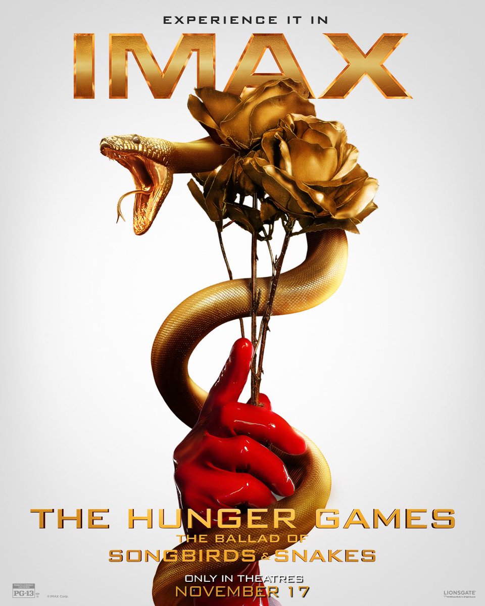 Awaiting tickets? Today, the odds are ever in your favor. #TheHungerGames: The Ballad of Songbirds & Snakes features IMAX’s exclusive Expanded Aspect Ratio for half of its runtime. Experience it in IMAX, starting November 17. Get tickets now. imax.com/hungergames