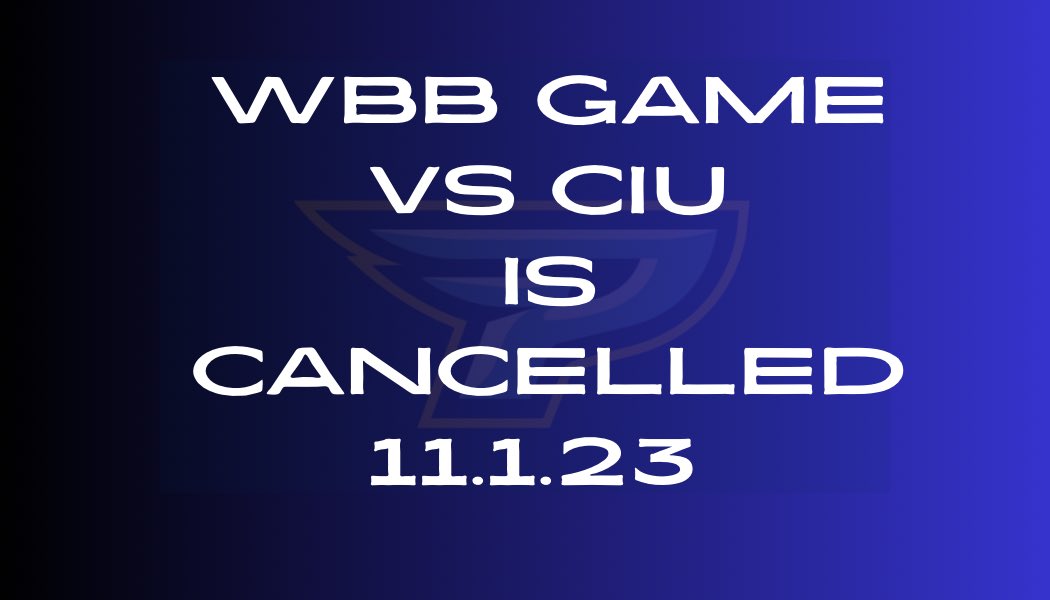 We would like to inform you that our game against the CIU Rams has been cancelled today 11.1.23. We will look to pick back up Saturday 11.4.23 against Reinhardt Eagles @2pm EST! Look forward to seeing you there! Go Skyhawks ! 💙💛🩵