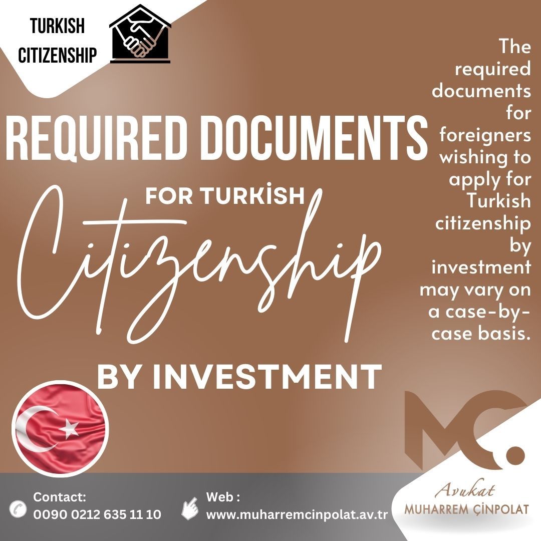 ✅ Required Documents for Turkish Citizenship by Investment
🌐 en.muharremcinpolat.av.tr/turkish-citize…

✅ Yatırım Yoluyla Türk Vatandaşlığına Başvuru için Gerekli Belgeler
🌐 muharremcinpolat.av.tr/yatirimla-turk…

☎️
+90 (212) 635 11 10
+90 (532) 399 86 10
📌
#citizenship
#turkishcitizenship
#lawyers
#law