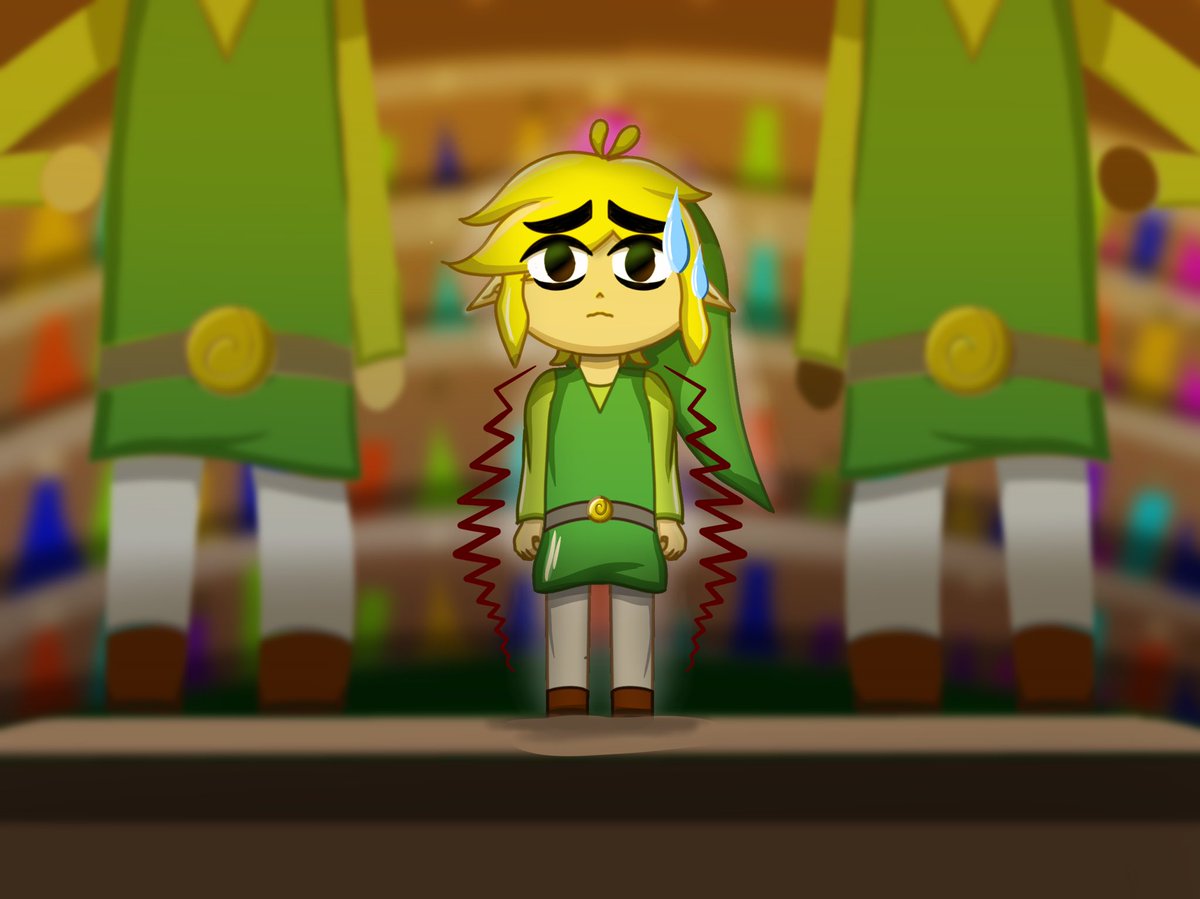 ItsJustLloydd's tweet image. {The test has begun to find out who will be THE appointed knight of the princess.}

{Here we have lined up our bravest, strongest, and MOST intimida- err...}

{Scratch that.}

#toonlink #thelegendofzelda