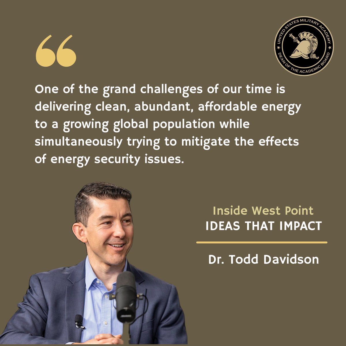🔋Powering the Future

In this episode, you’ll learn about:

🔸 Modernizing energy resources

🔸 Army installation resilience against energy infrastructure threats

🔸 The science &amp; benefits of electrifying the Army’s tactical fleet

⤵️Full episode⤵️
🔗bit.ly/InsideWP