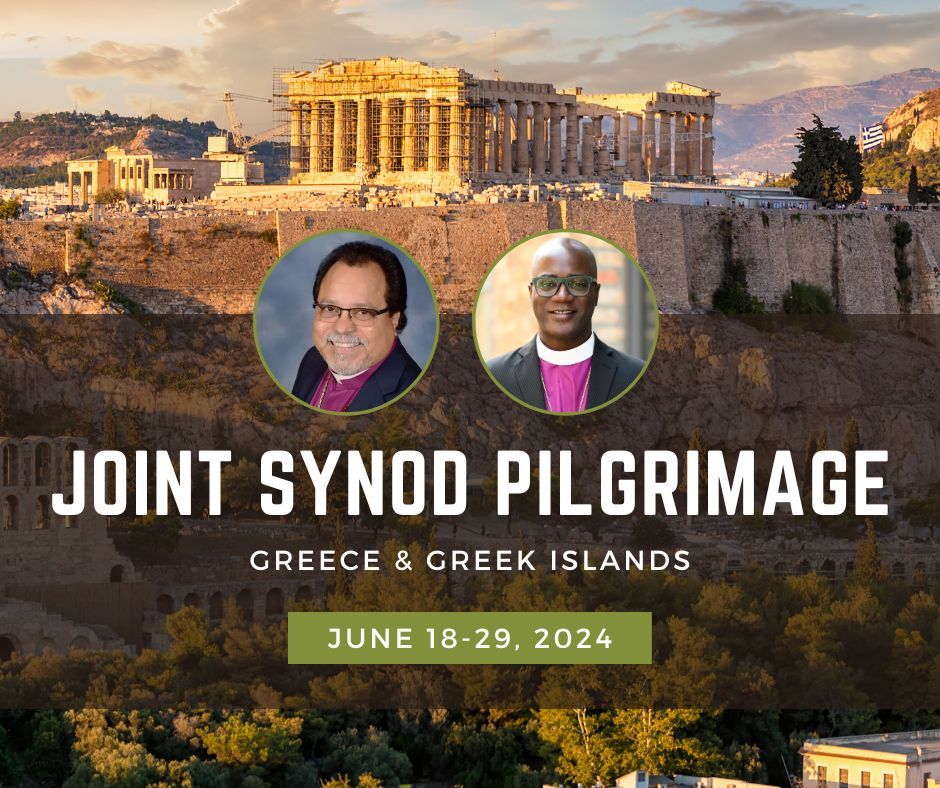 Join Bishop Pedro Suárez and Bishop Yehiel Curry in a 12-day joint synod pilgrimage to #Greece and the Greek Islands, June 18-29, 2024. Explore New Testament lands and walk in the footsteps of Paul. 

Registration &amp; info: buff.ly/40gi7Wg