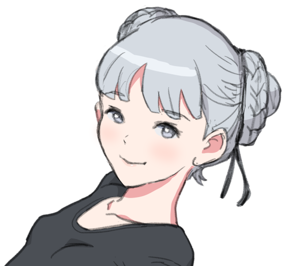 アップにしたルナさん 