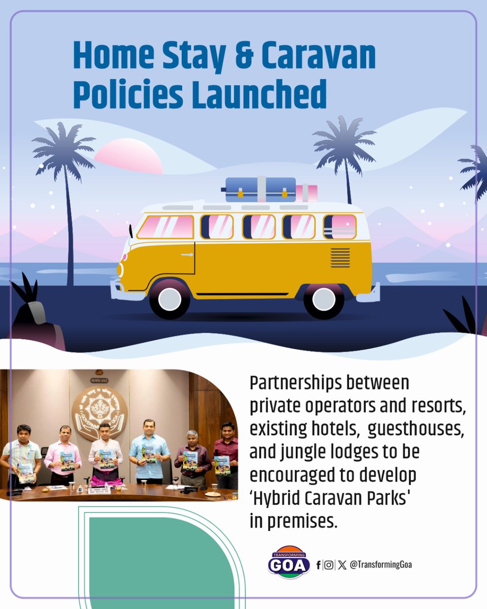TransformingGoa's tweet photo. Home Stay & Caravan Policies Launched
#goa #GoaGovernment #TransformingGoa #facebookpost #bjym #bjymgoa
#homestaypolicy #CaravanPolicy #VacationRental #TravelInsurance #TravelPolicies #ShortTermRental #AccommodationPolicy #Staycation #TravelSafety #CaravanInsurance https://t.co/rIBLJ0fHNI