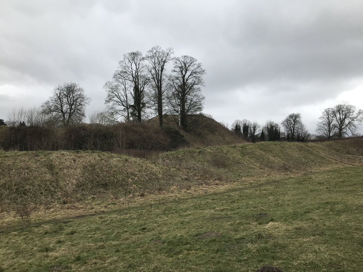 The brooding Norman mound of Thetford Castle, amidst the earthworks of an Iron Age promontory fort where the Icknield Way crossed the confluence of the rivers Thet & Little Ouse in the southern lands of the Iceni. #HillfortsWednesday #Echolands #Boudica