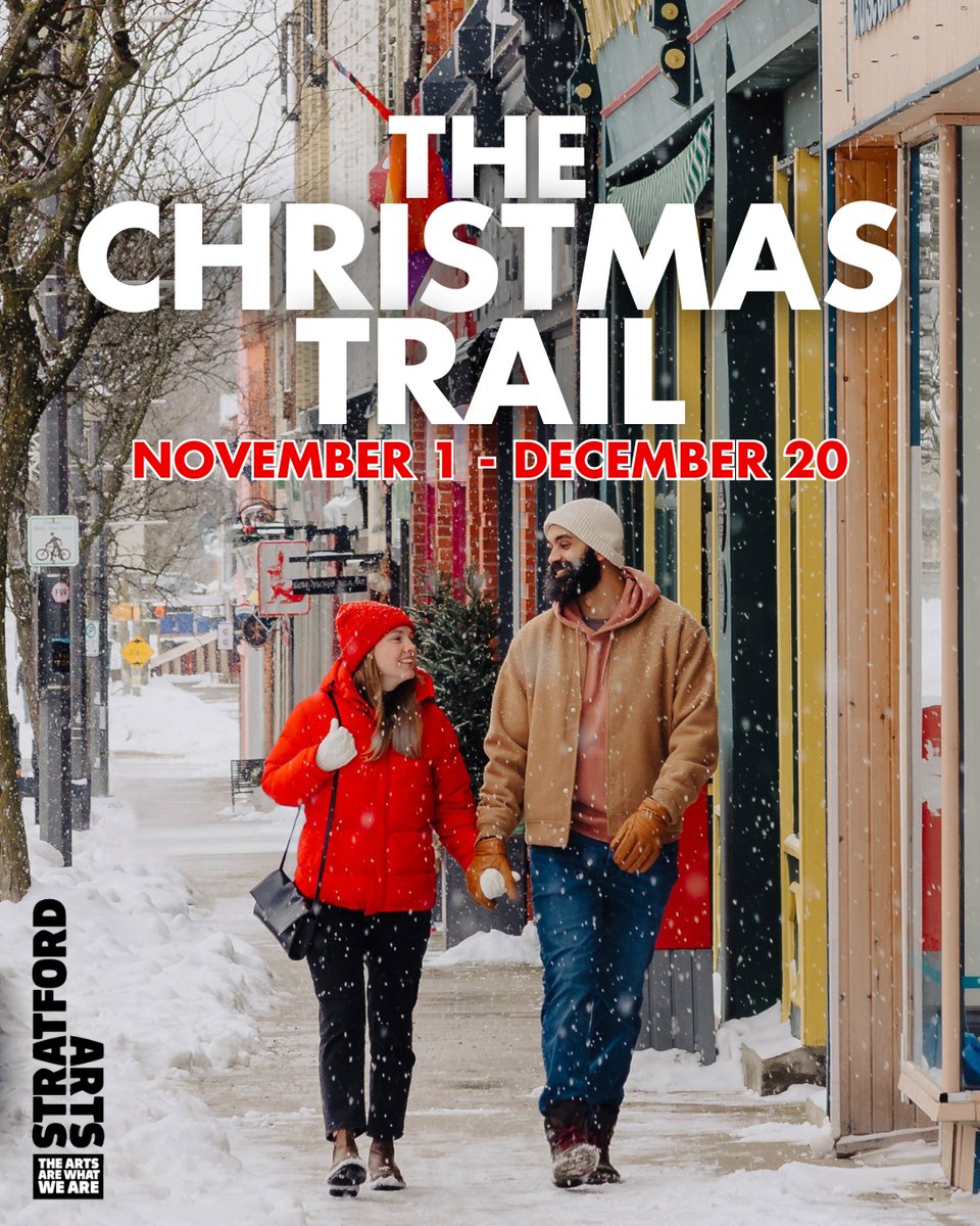 'Tis the season to be jolly, &amp; in Stratford, that means it's time for the highly-anticipated Christmas Trail!🎁🎄Explore the festive streets of Stratford, St. Marys, and Shakespeare! Don't miss out, the Christmas Trail runs Nov 1 - Dec 20🎁✨ visitstratford.ca/christmastrail/