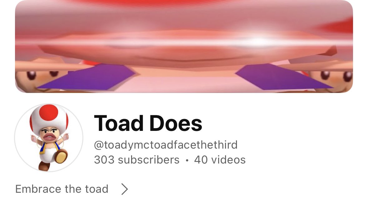 Toad_does's tweet image. 300 toadsters, thank you my friends 👀

Subscribe: youtube.com/@toadymctoadfa…

#HappyHalloween #toad #mario Mario kart, #mariokart Wii Rainbow Road , #FortniteOG , Rosalina’s ice world , Wario , #Halloween2023 #toadette