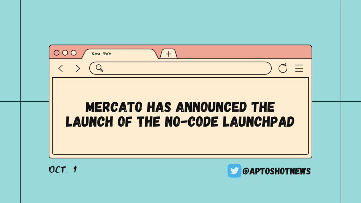 New month, new announcements. <a href="/Mercato_xyz/">Nora</a> has announced the launch of the no-code launchpad on <a href="/Aptos_Network/">Aptos Network (has moved to Aptos!)</a>. This event should put even more light on #Aptos and the local #NFT industry.
