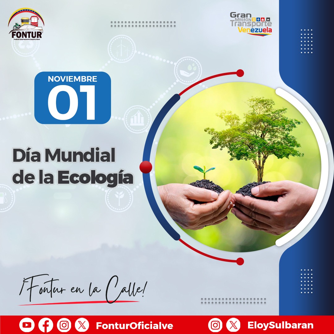 Fontursucre2023's tweet photo. Cada #1deNov se celebra el Día Mundial de la Ecología, una efeméride muy significativa que trata de concienciar la sensibilidad de las personas acerca de conservar el medio ambiente.
#ArrancóLaRumbaDeLaNavidad🎄
#ExpoTransporteVzla2023
@NicolasMaduro
@rvaraguayan
@ELOYSULBARAN https://t.co/YhVO5bz4Qp