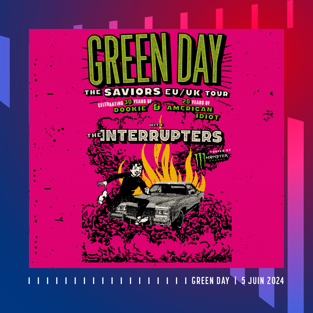 🚨𝗔𝗡𝗡𝗢𝗡𝗖𝗘🚨

𝑴𝒚 𝒔𝒉𝒂𝒅𝒐𝒘'𝒔 𝒕𝒉𝒆 𝒐𝒏𝒍𝒚 𝒐𝒏𝒆 𝒕𝒉𝒂𝒕 𝒘𝒂𝒍𝒌𝒔 𝒃𝒆𝒔𝒊𝒅𝒆 𝒎𝒆🎶

Oui tu as bien reconnu les paroles, <a href="/GreenDay/">Green Day</a> sera à la LDLC Arena le 05/06/24.

🎫Prévente le 09/11 - Ouverture billetterie le 10/11
ℹ️ Etre alerté : bit.ly/alerte-LDLCAre…
