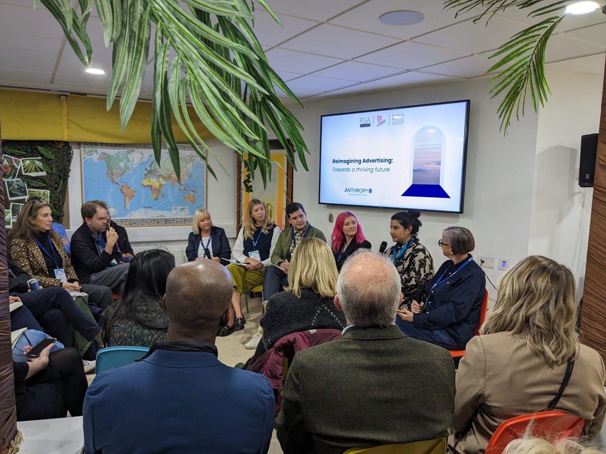 .<a href="/Jahnvi_lxd/">Jahnvi Singh</a> joined <a href="/PurposeDisrupt/">PurposeDisruptors</a>’s Reimagining Advertising chat <a href="/anthropyuk/">Anthropy</a>: "To bring about a shift in complex systems, we have to find the leverage points, the points of possibility. Even if these are nudged through a small idea or action, it can ripple across the industry."