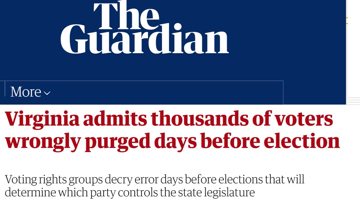 “'If you are somebody who has had their rights restored and you’re unsure whether you’ve been affected or not, there’s just such [a] chilling effect,' said Tram Nguyen, the co-executive director of <a href="/NewVAMajority/">New Virginia Majority</a> , a non-profit civic engagement group"
theguardian.com/us-news/2023/n…
