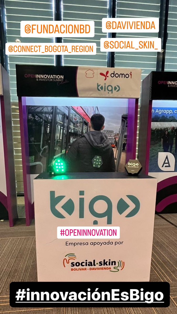 BigoSafe's tweet photo. Estamos en el #openinnovation con Bigo la tecnología más innovadora, gracias por la invitación @Social_Skin_ @FundacionBD @Davivienda @ConnectBogota https://t.co/DJ7hlY7Pux