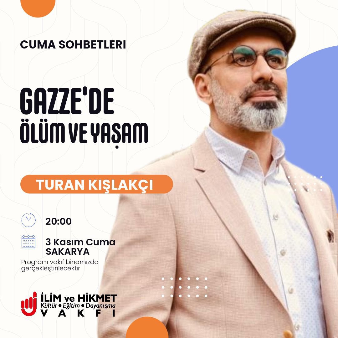 Araştırmacı Yazar Turan Kışlakçı, 3 Kasım Cuma günü 'Gazze'de Ölüm ve Yaşam' konusuyla İlim ve Hikmet Vakfı'nda olacak. İsrail'in Filistin saldırılarının, bölgede yaşanan son gelişmelerin konuşulacağı programa davetlisiniz.

🗓️ 3 Kasım Cuma 20:00

<a href="/turankislakci/">Turan Kışlakçı</a>