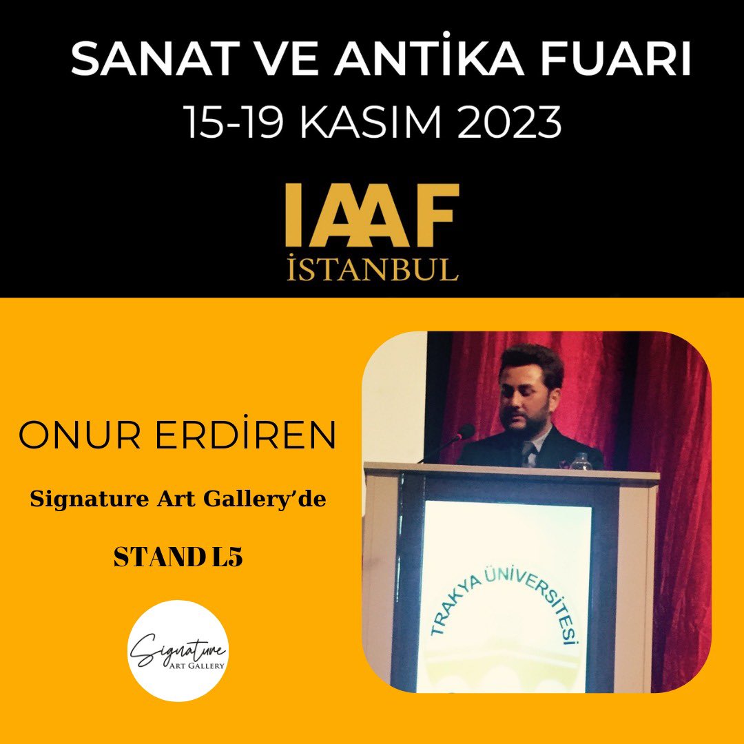 onurerdiren's tweet photo. 15-19 Kasım'da İstanbul Sanat ve Antika Fuarına bekleriz... https://t.co/LMpOsZE7dN