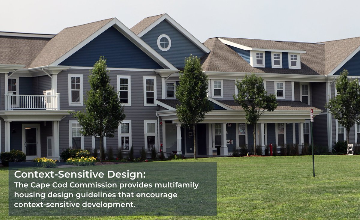 The Cape Cod Commission worked with Utile and Outwith Studios to create design guidelines for multifamily housing development or redevelopment, as well as guidelines for the retrofit of existing buildings. Read more: cccom.link/1023-MFD