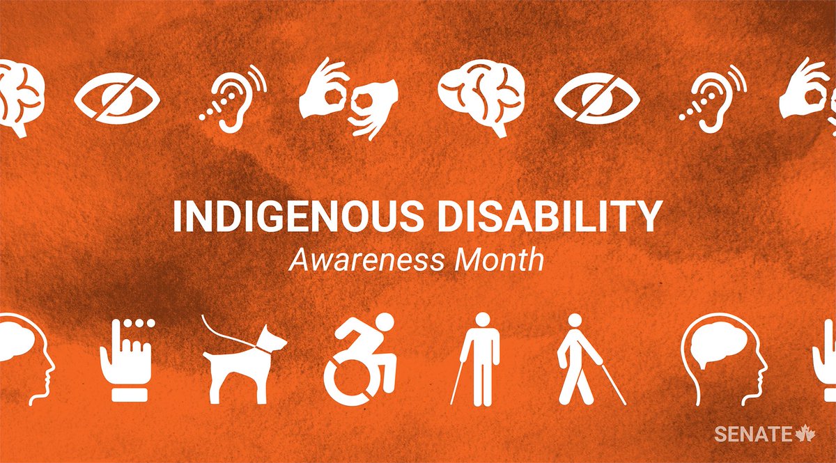 SenateCA's tweet photo. (1/2) November is Indigenous Disability Awareness Month, a time to celebrate the valuable contributions of Indigenous people living with disabilities in Canada. It’s also a time to learn about the barriers they face.
#SenCA #IndigenousDisability #IDAM2023 #Accessibility https://t.co/yv14e6pFdu