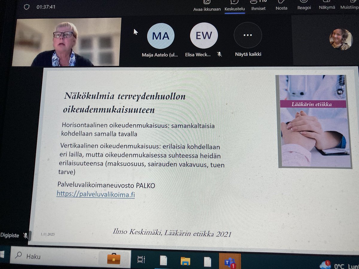 Antoisaa eettistä pohdintaa Henkilökohtaisen avun päivillä: Toteutuuko #oikeudenmukaisuus horisontaalisesti vai vertikaalisesti? Voiko myötätuntoa kurssittaa? Kuuluuko sote-ammattilaisten säätää pilkun murto-osia? Kiitos <a href="/kati_myllymaki/">Kati Myllymäki</a> #vammaiset #osallisuus #yhdenvertaisuus