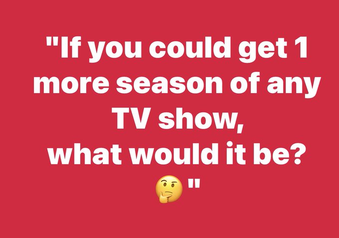 What show do you need more of? https://t.co/Hzki9vsb3L<a href="/tag/happy4thjuly"class="tags"><span>#happy4thjuly</span></a>