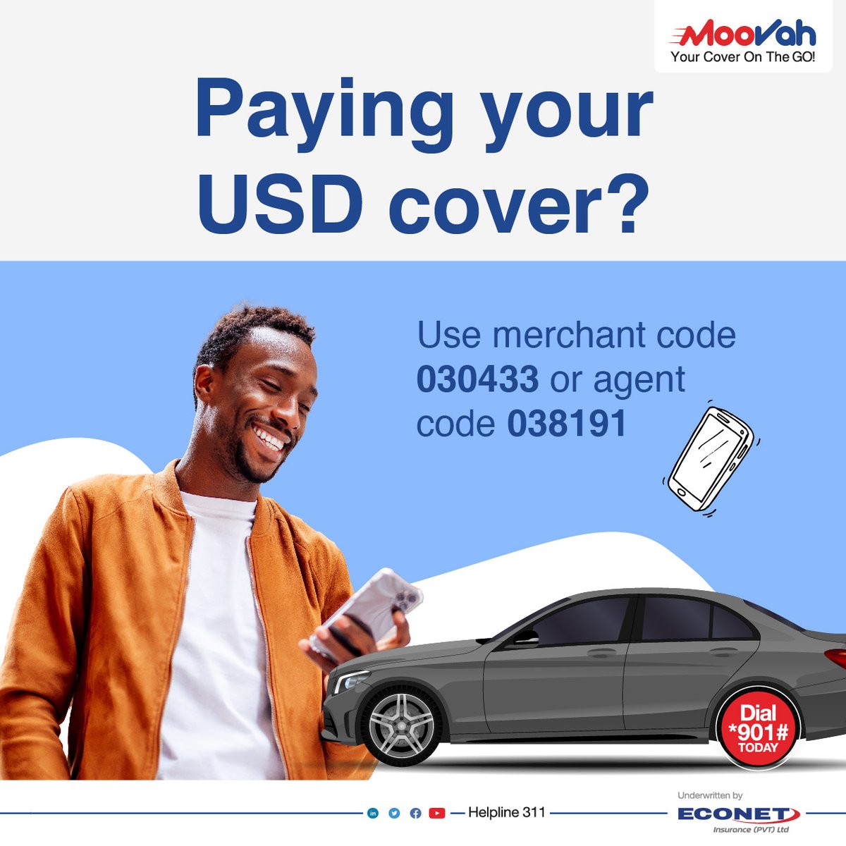 MoovahZim's tweet image. Pay your USD premiums conveniently with Moovah. Simply use the merchant code or agent code to pay today.

#USDCover
#USDInsurance