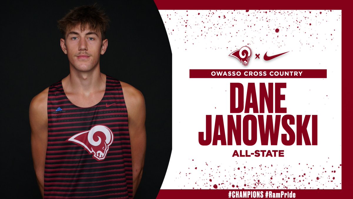 Congratulations to Owasso Cross Country All-Stater Dane Janowski!

#CHAMPIONS | #RamPride