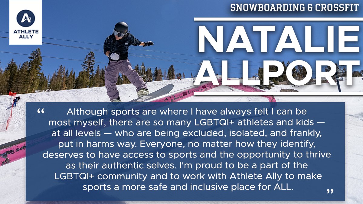 Athlete Ally (@athleteally) on Twitter photo We're thrilled to announce Snowboarder, CrossFit athlete & mental health advocate <a href="/natalieallport/">Natalie Allport</a> as our newest Athlete Ally Ambassador! Please join us in welcoming Natalie 🏂 We're thrilled to announce Snowboarder, CrossFit athlete & mental health advocate <a href="/natalieallport/">Natalie Allport</a> as our newest Athlete Ally Ambassador! Please join us in welcoming Natalie 🏂