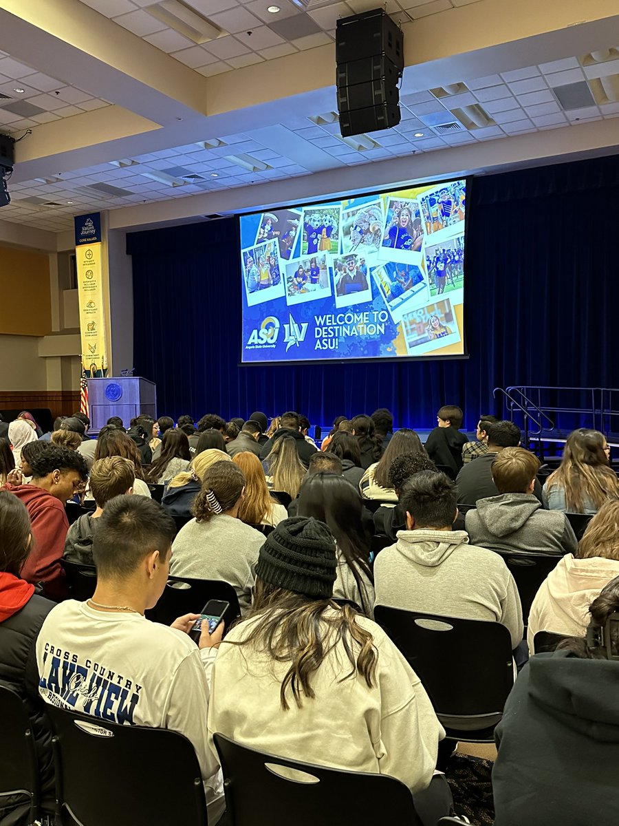 Thank you to <a href="/AngeloState/">Angelo State</a>  for hosting our <a href="/sa_lakeviewHS/">Lake View High School</a> juniors and seniors. 💙💛🐏