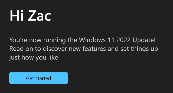 Just installed the Windows 11 2023 Update lol