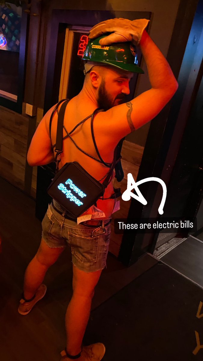 OtterDaddyXXX's tweet photo. Happy Halloween! Last night I was a “Power Stripper.” 
I may have froze my ass off, but it was worth every moment. https://t.co/IvJoE4p0zT