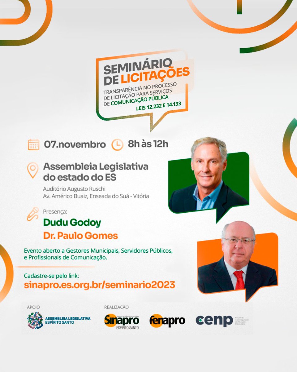o_CENP's tweet photo. Na próxima terça-feira, dia 7 de novembro, acontece o “Seminário de Licitações - Transparência no processo de licitação para serviços de comunicação pública”. https://t.co/qfc0eWodke