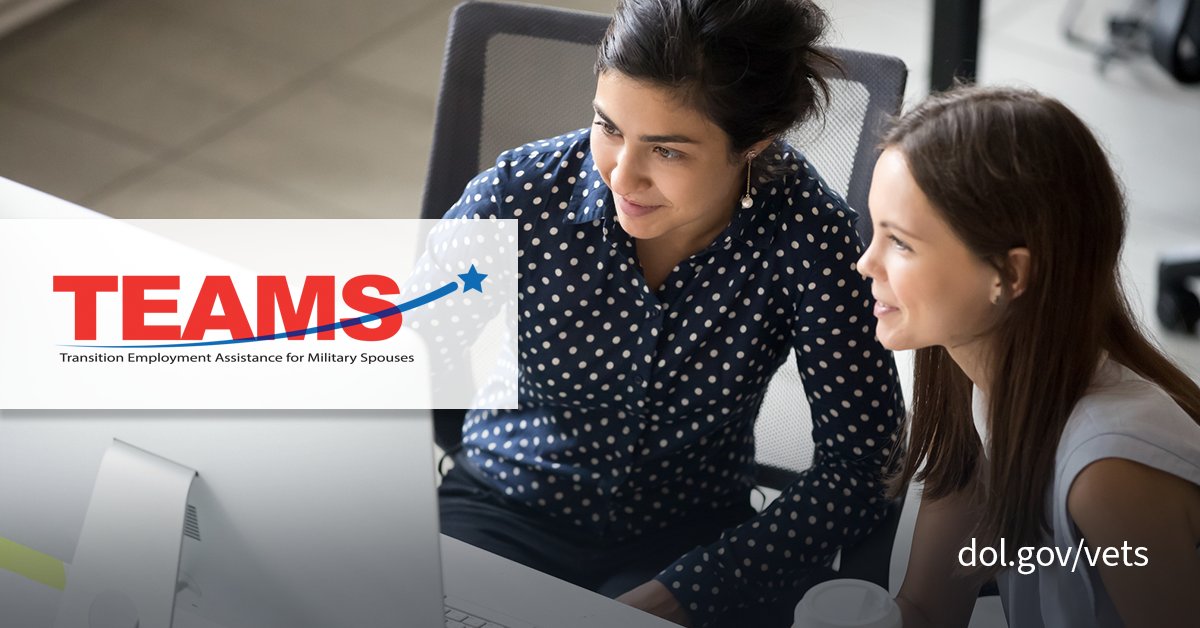 VETS_DOL's tweet photo. #MilSpouses: We know it can be overwhelming to plan the next chapter in your career. 

Why not make things easier for yourself &amp; check out a Transition Employment Assistance for Military Spouses Workshop?  

Find the perfect workshop for you here: https://t.co/vJ5RnfADrb https://t.co/7vz63FBlZw